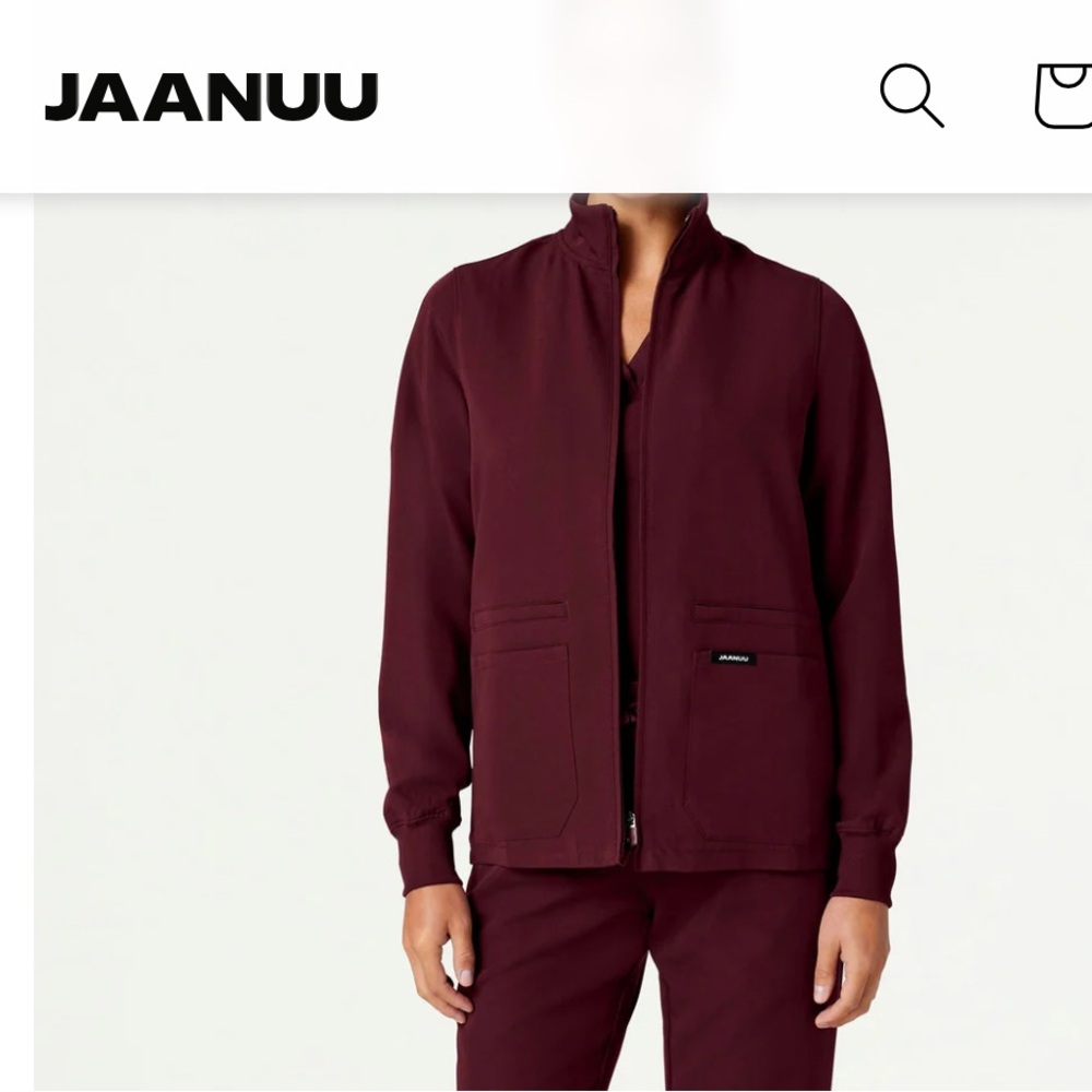 Jaanuu Ceri Essential 6-Pocket Scrub Jacket